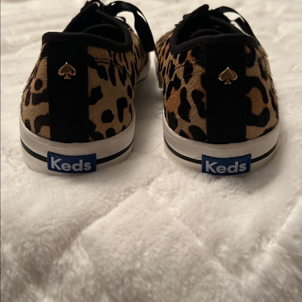Keds for Kate Spade Black and Brown Animal Print Sneakers size 10.5 new w/o box - Picture 6 of 9